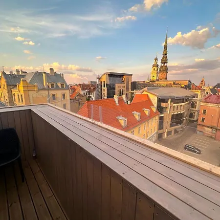 Rooftop River View Old Riga